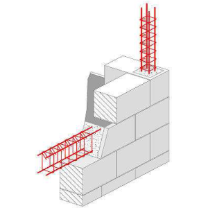 Chaînage horizontal/vertical 8x8cm 4HA10 L.6m SISMIQUE