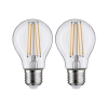 2 Ampoules LED à filaments 230V E27 standard clair 2x806lm 2x7W 2700K