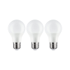 3 Ampoules LED 230V E27 standard opale 3x806lm 3x8W 2700K