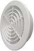 Grille ronde fixe PVC blanc Ø182 à clipser avec moustiquaire