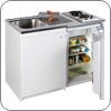 Kitchenette 120x60 standard avec 2 plaques électriques+frigo