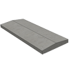 Couvre mur béton DELTA 25x50cm gris 2 pentes