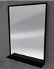 Miroir aluminium black 60x80 STEEL avec tablette