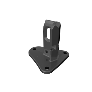 Platine à manchonner GIGA Gris pour poteau à clips H.127mm