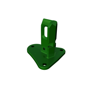 Platine à manchonner GIGA Vert pour poteau à clips H.127mm