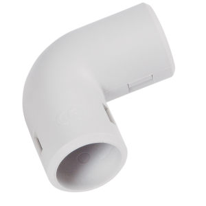 Coude équerre IRL D20 gris - 2 pces