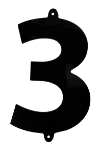 Chiffre à visser polychoc noir - n°3