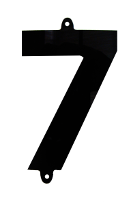 Chiffre à visser polychoc noir - n°7