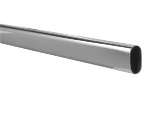Tube penderie ovale 30x15 chromé L.200cm