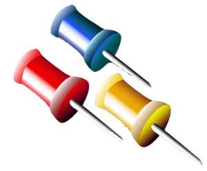 Punaises à têtes couleurs assorties - 20 pces