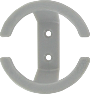 Patère ECO 1 tête plastique Gris - FIN DE SERIE