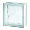 Brique de verre neutre Ondulée 19x19x8cm