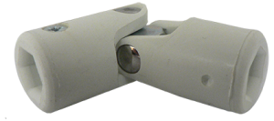 Genouillère 2x6pans de 10 - acier blanc