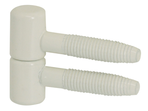 Fiche à visser acier blanc D13 - 2 pces