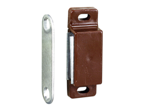 Loqueteau magnétique rect. brun 4kg - 2 pces