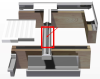 Kit Profil Jonction plaque 32mm alu 3ml porteur (profil - joint - arrêt plaque)