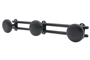 Patère rond 3 têtes acier noir mat