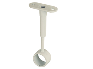 Support de plafond réglable rond blanc pour tube Ø19mm