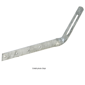 Hampe chantournée galvanisé L33cm