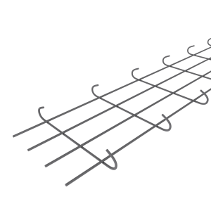 Semelle de fondation plate 45cm 4HA8 L.6m NON SISMIQUE