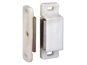 Loqueteau magnétique rect. blanc 6kg - 10 pces