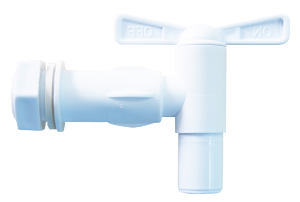 Robinet PVC 1/4T cuve à eau de pluie