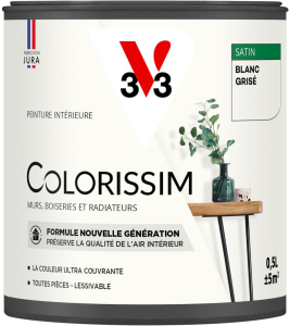Peinture COLORISSIM Satin 0,5L Blanc Grisé
