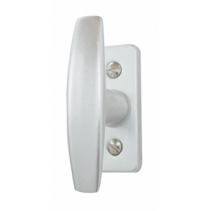 Bouton crémone BATON alu anodisé argent