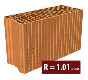Porotherm GF R20 50x20x29,9 - R=1,01 - P/50 -  6,6/m² - maçonnerie collée