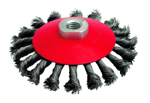 Brosse cuvette Ø100 M14 fil acier torsadé 0,35