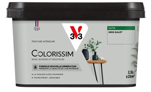 Peinture COLORISSIM Satin 2,5L Gris Galet