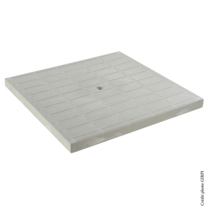 Tampon de sol PP gris 400x400