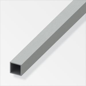 Tube carré aluminium brossé 10x10mm L.1m