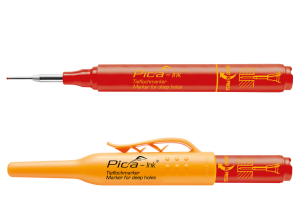Marqueur PICA INK rouge 150/40 à pointe télescopique avec capuchon