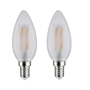 2 Ampoules LED à filaments 230V E14 flamme dépoli 2x470lm 2x5W 2700K