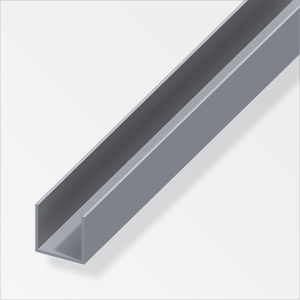 Profilé U aluminium brut 10x19,5mm L.1m