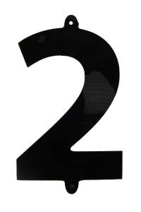 Chiffre à visser polychoc noir - n°2