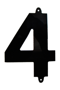 Chiffre à visser polychoc noir - n°4