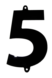 Chiffre à visser polychoc noir - n°5