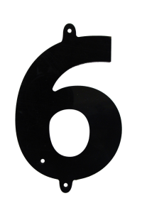 Chiffre à visser polychoc noir - n°6