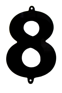 Chiffre à visser polychoc noir - n°8