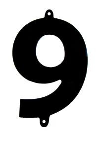 Chiffre à visser polychoc noir - n°9