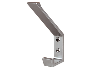 Porte-manteau DESIGN 1 tête - 1 crochet alu poli