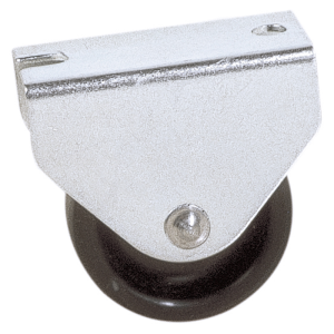 Roulette tiroir fixe plastique noir Ø25mm