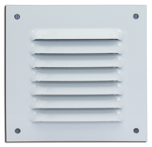 Grille ALU blanc 100x100mm en applique avec moustiquaire