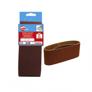 Bandes sans fin 100x560 grain 40 corindon - 3pces