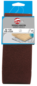 Bandes sans fin 100x610 grain 120 corindon - 3pces