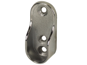 Support d'extrémité chromé pour tube 30x15 - 2 pces