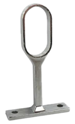 Support de milieu fixe chromé pour tube 30x15 - 2 pces