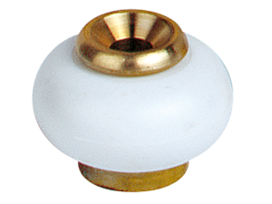 Butée de porte laiton poli Ø30xH22 - 1 pce